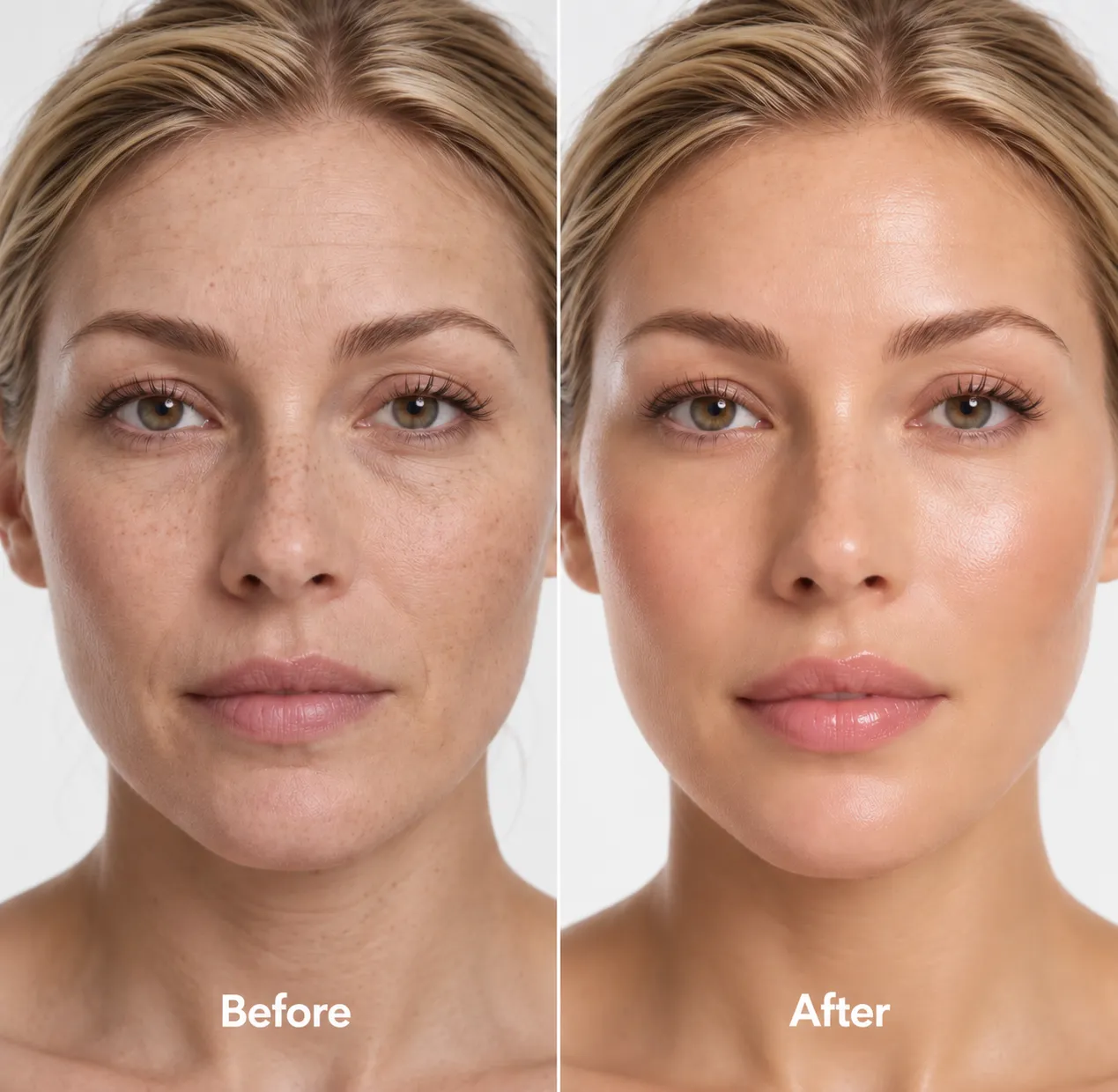 Before and after using PEPTYD